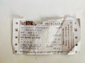 Bangalore or Kengeri to Pandavapura Indian Train Ticket Brown Color isolated in a white background