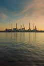 Bangchak Petroleum`s oil refinery, Phra Khanong District, Bangko Royalty Free Stock Photo