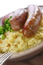 Bangers and Mash Royalty Free Stock Photo