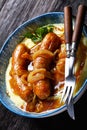 Bangers and mash traditional british dish top view Royalty Free Stock Photo