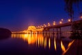 Banghwa bridge at night in Seoul. Royalty Free Stock Photo