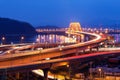 Banghwa bridge at night in Seoul. Royalty Free Stock Photo