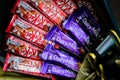 Cadbury Dairy Milk and Kit Kat, chocolate candies and flowers in sweet bouquet as gift for celeb