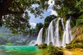 Bangioc waterfall in Caobang, Vietnam Royalty Free Stock Photo