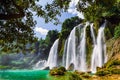 Bangioc waterfall in Caobang, Vietnam Royalty Free Stock Photo