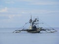 Bangkas, a traditional type of outrigger boats used by Filipino artisanal fishermen Royalty Free Stock Photo