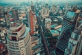 Bangkok Aerial view, above Sukhumvit and Thonglor district in Thailand