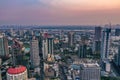 Bangkok Aerial view, above Sukhumvit and Thonglor district in Thailand