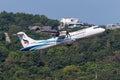 Bangkok Air ATR 72-600 airplane at Ko Samui Airport in Thailand