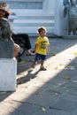 BANGKOK-APRIL 20: Children Touris in Wat Pho on April 20, 2016 in Bangkok, Thailand classed as the highest grade of the first-