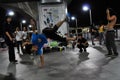 Bangkok B-Boy Breakdancing in the Street Royalty Free Stock Photo
