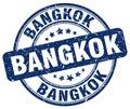 Bangkok blue grunge round vintage stamp Royalty Free Stock Photo