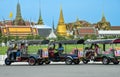 Bangkok Brightly colored passenger tricycles or tuk tuk