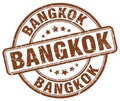 Bangkok brown grunge round stamp Royalty Free Stock Photo