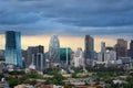 Bangkok buildings cityscape beautiful landscape of modern architecture office buildings in downtown. Bangkok is capital Thailand Royalty Free Stock Photo