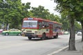 Bangkok bus car number 203 Royalty Free Stock Photo