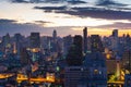 Bangkok urban skyline aerial view with beautiful modern building. Royalty Free Stock Photo