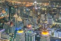 Bangkok Central Business District (CBD) at night, Thailand