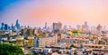 Bangkok city buildings cityscape, high buildings panorama downtown of Bangkok City Thailand.