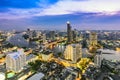 Bangkok city and Chao Phraya river Royalty Free Stock Photo