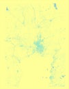 bangkok city map in yellow blue colors