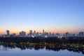 Bangkok city night with the twilight scene