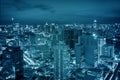 Bangkok city night view Royalty Free Stock Photo