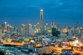 Bangkok city in night view, Thailand Royalty Free Stock Photo