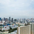 Bangkok city panorama skyscraper cityscape of the capital of Thailand Royalty Free Stock Photo