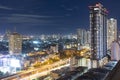 Bangkok city skyline beautiful location in downtown city office building Royalty Free Stock Photo