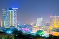 Bangkok city skyline beautiful location in downtown city Royalty Free Stock Photo