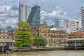 Bangkok City with Sunset sky and Chao praya river.bangkok Thailand Royalty Free Stock Photo