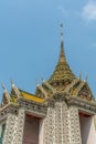 Gables and spires at Temple of Dawn, Bangkok Thailand