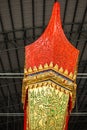 Closeup of figurehead of Royal Barge Anekchart Phu-Chong, Bangkok Thailand
