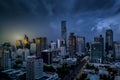 Bangkok Cityscape during the blue hour Royalty Free Stock Photo