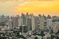 Bangkok Cityscape, Business district with high building at dusk