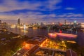 Bangkok cityscape and Chaw Phraya river Royalty Free Stock Photo