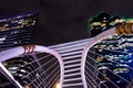 Bangkok cityscape at night landmark center business building of Thailand Royalty Free Stock Photo