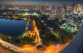 Bangkok Cityscape at Night Royalty Free Stock Photo