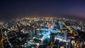 Bangkok Cityscape Time Lapse Defocused