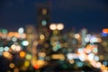 Bangkok cityscape at twilight time, Blurred Photo bokeh