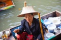 Bangkok. DAMNOEN SADUAK, - JAN 31, 2019: Damnoen Saduak the famoust floating market near Bangkok in Ratchaburi province, Damnoen