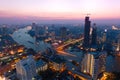 Bangkok at dusk Royalty Free Stock Photo