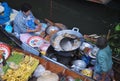 Women cooking and selling food at the Bangkok Floating Market, Thailand, Asia