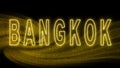 Bangkok Gold glitter lettering, Bangkok Tourism and travel, Creative typography text banner
