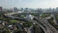 Bangkok in a high angle In the heart of the city is a business district