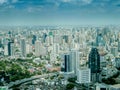 Bangkok high view sky view big city blue sky