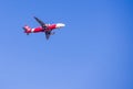 BANGKOK -JANYUARY 2018 : Thai Air Asia - Airbus A320-214 Low cost airline landing to Don Mueang International Airport on January