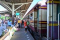 BANGKOK - July 11: Unidentified woman monger deliver vegetables