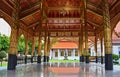 Bangkok landscape. Thailand. Typical view of ancient Thai architecture